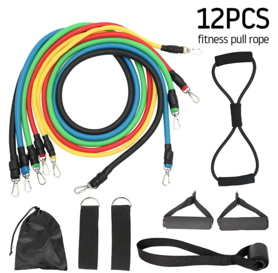 17-Piece Resistance Band Set Elastici