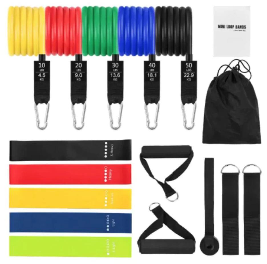 17-Piece Resistance Band Set Elastici