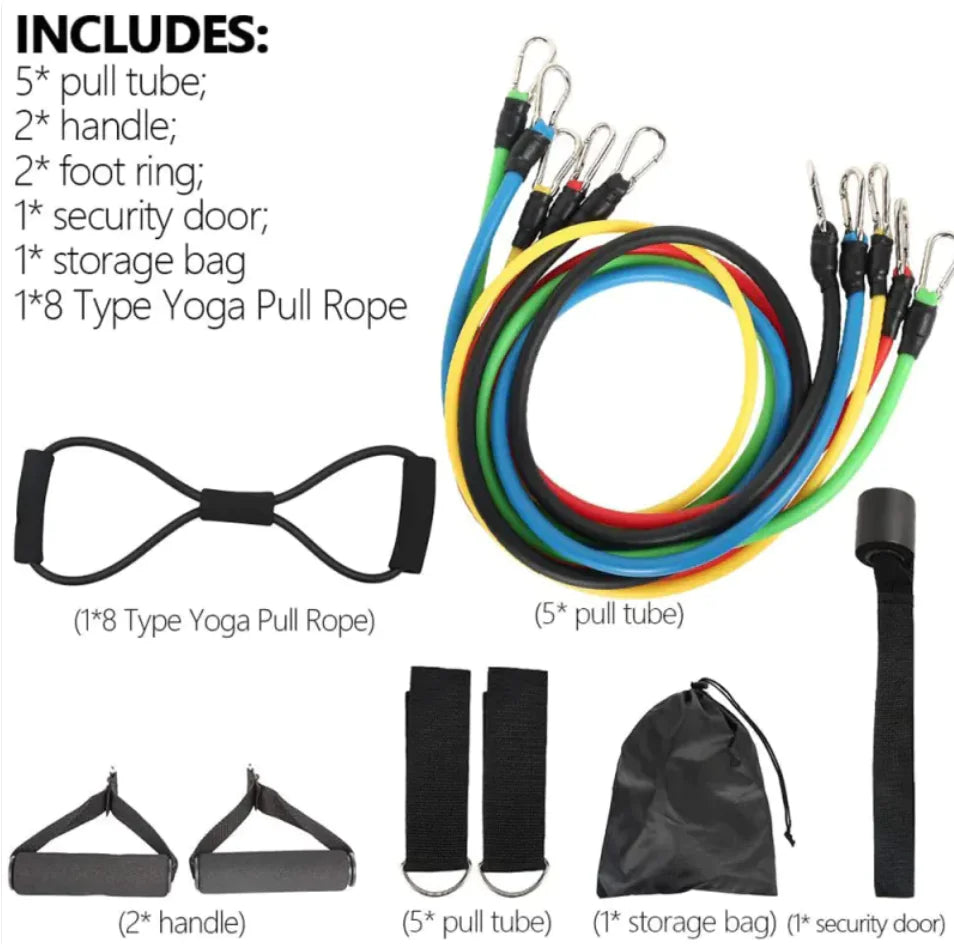 17-Piece Resistance Band Set Elastici